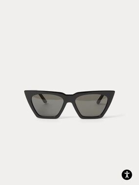 Carla Colour Modan Sunglasses in Black